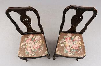 STOLAR, 1 par, rokoko, 1700-tal.