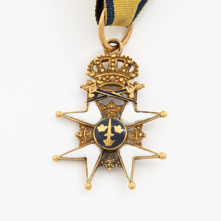 Karl XIII, two miniature order insignia, first part 19th century.