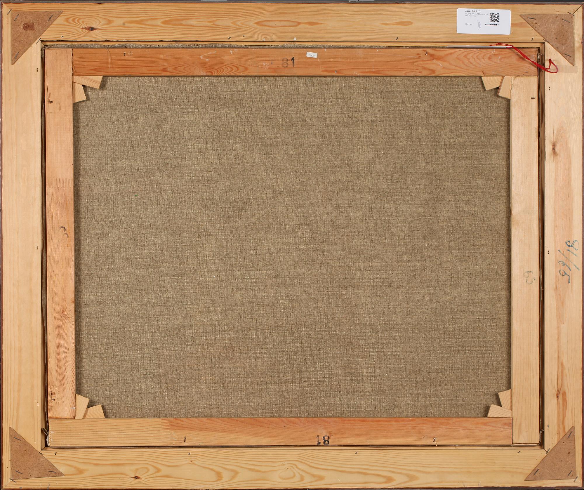 BERTIL WAHLBERG, olja på duk, signerad.