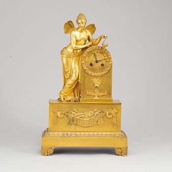 A French Empire mantel clock, beginning of the 19th ct.