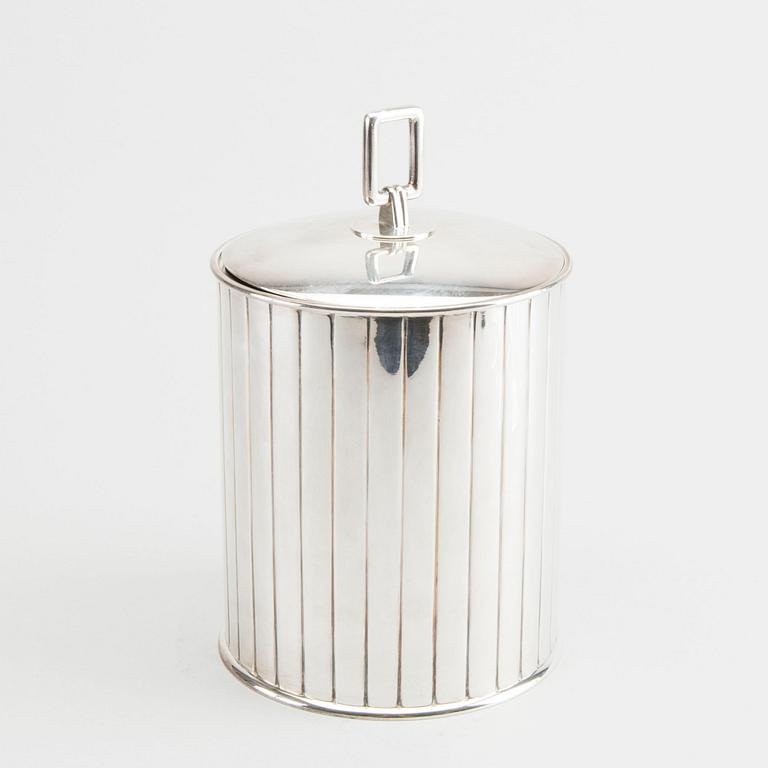 SIGVARD BERNADOTTE, burk med lock, sterling silver Georg Jensen.