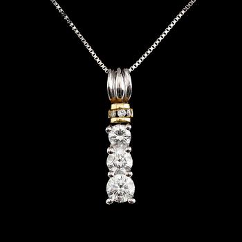 HÄNGE, 14 k guld, briljantslipade diamanter tot ca 0.75 ct.