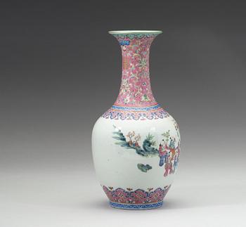 A famille rose vase, Qing dynasty, Daoguang mark and of the period (1821-1850).