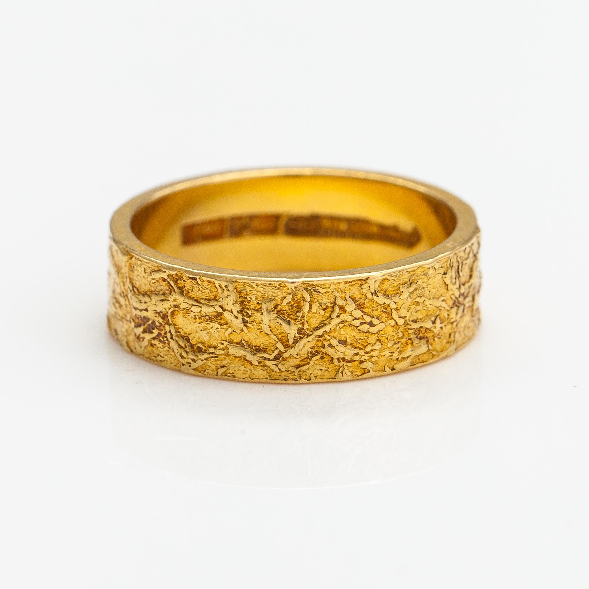 Björn Weckström, Ring "Lapp gold", 18K guld. Lapponia 1971.