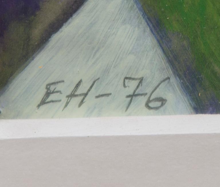 ERKKI HIENONEN, akryl på papper, signerad och daterad -76.