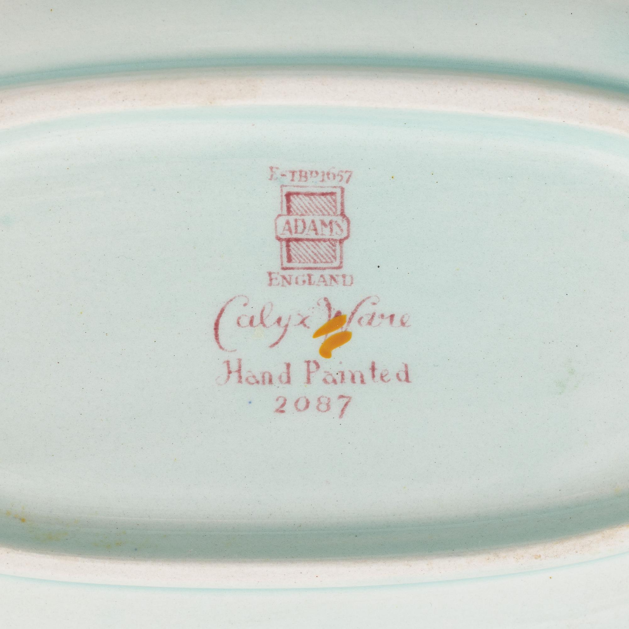 An 116-piece 'Calyx Ware' ironstone service, Adams, England, 20th Century.