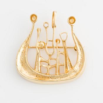 Brooch 18K gold, Robbert.