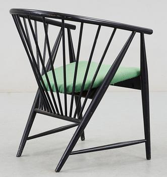 KARMSTOL, "Solfjädern", Sonna Rosén, Nässjö Stolfabrik, formgiven 1948.