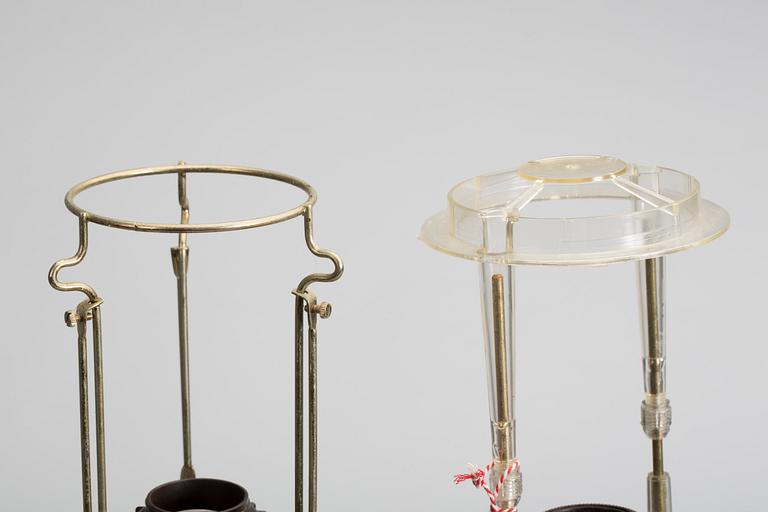 BORDSLAMPOR, ett par, lergods, Italien för Bergboms.