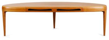 A Johannes Andersen teak sofa table, Trensum, Sweden 1960's.