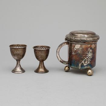 PARTI SILVER, 13 delar, bl.a. MGAB, Uppsala, 1954. Vikt ca 1370g.