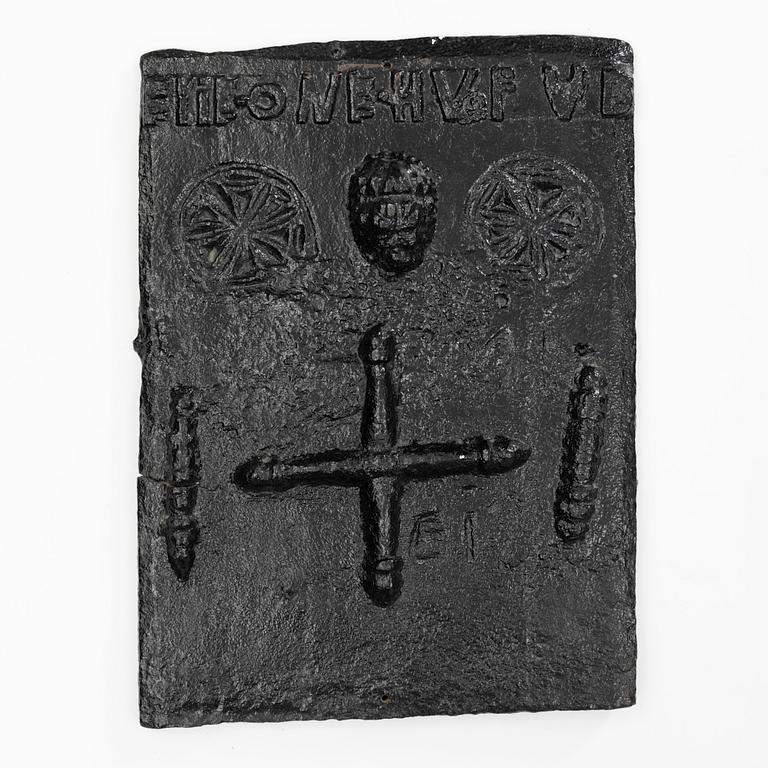 A stove plate, 17th-18th Century.