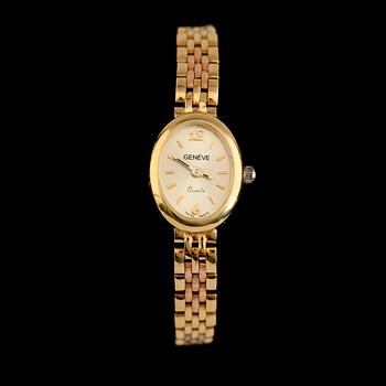 ARMBANDSUR, 18K guld, Genéve. Total vikt inklusive urverk ca 25 g.