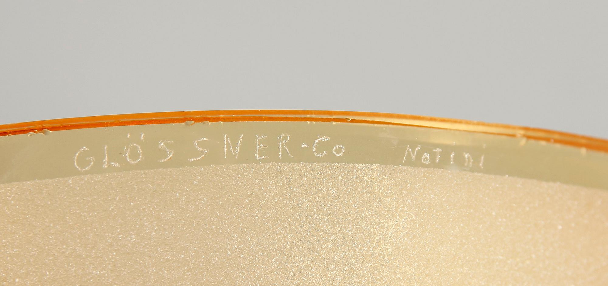 VÄGGLAMPA, Bo Notini, Glössner & Co, 1940/50-tal, sign.