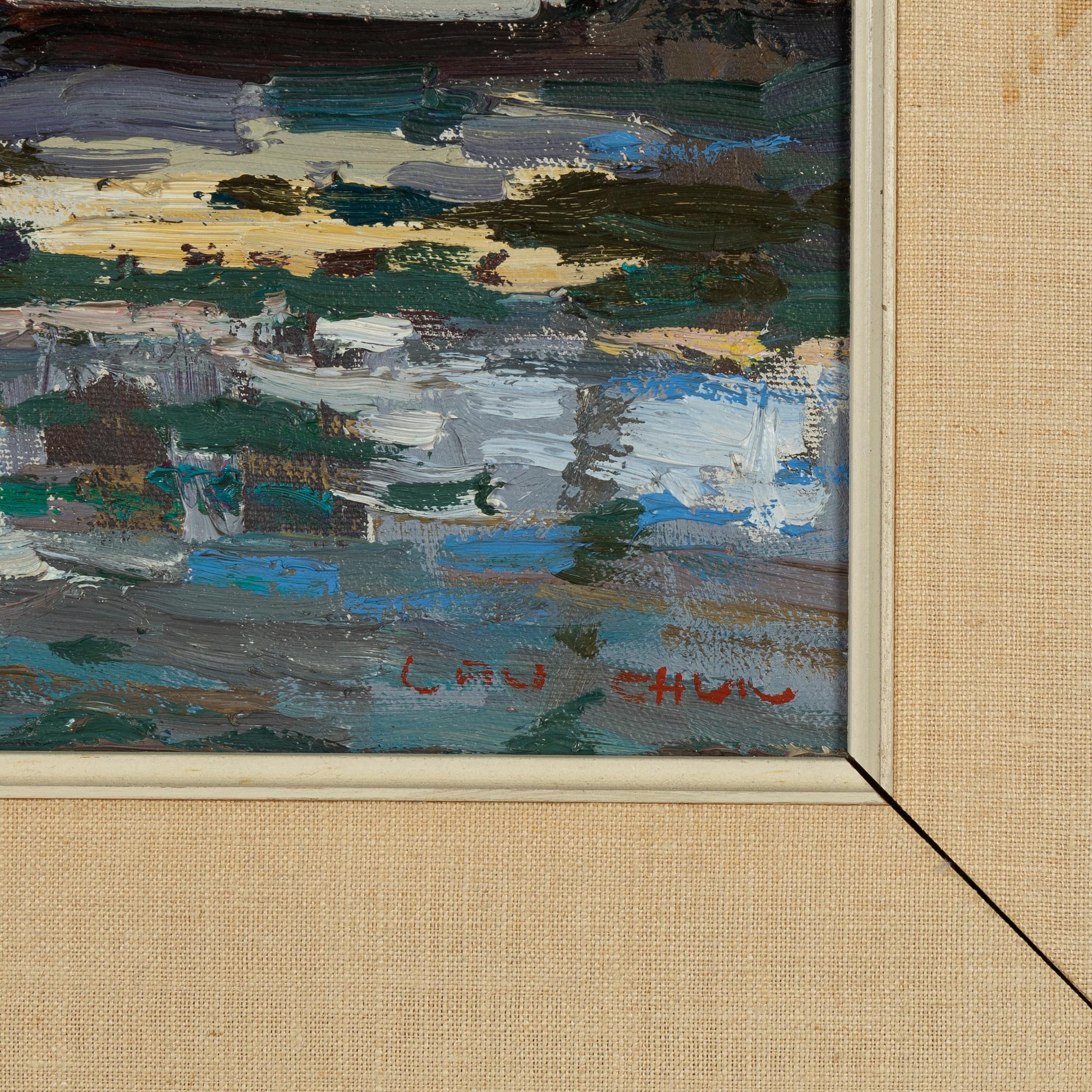 Lau Chun, oil on canvas, signed.