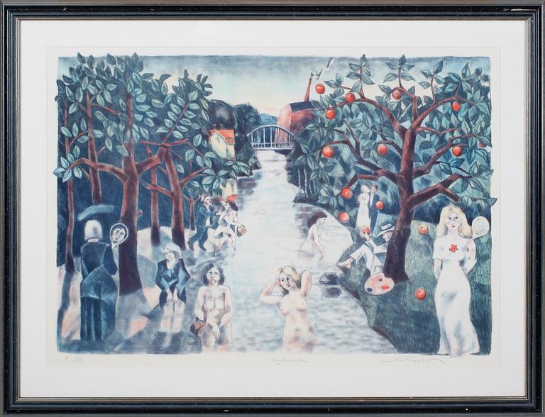 JUSSI TAIPALEENMÄKI, färglitografi, signerad och numrerad 154/190.