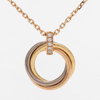 Cartier, kaulakoru, "Trinity Pendant", 18K kultaa ja briljanttihiottuja timantteja.