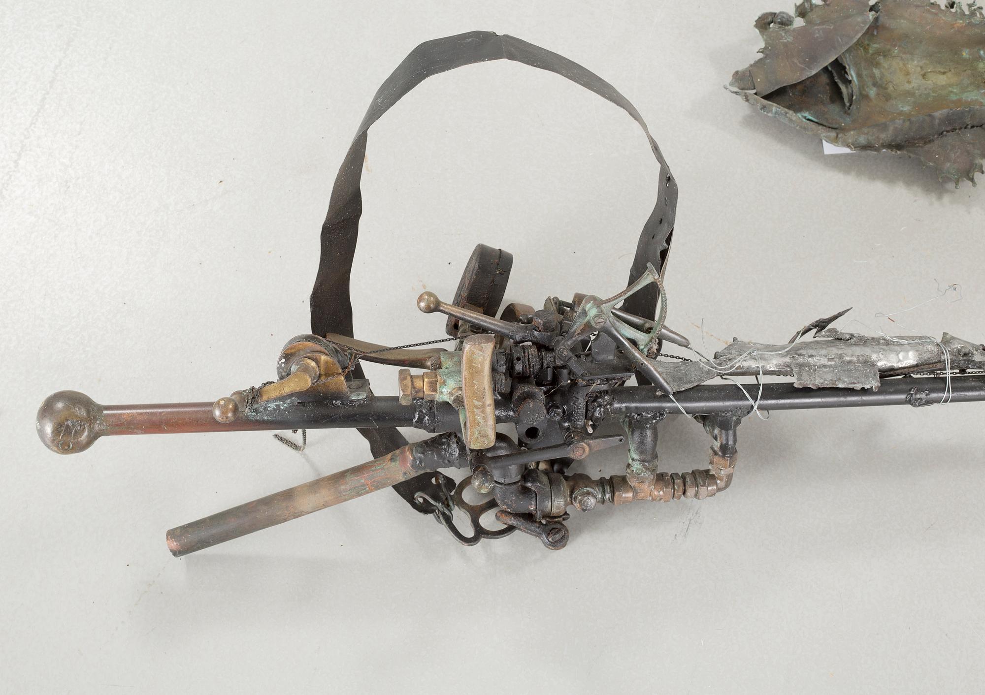 LARS STOCKS, sculpture, metal, no signature.