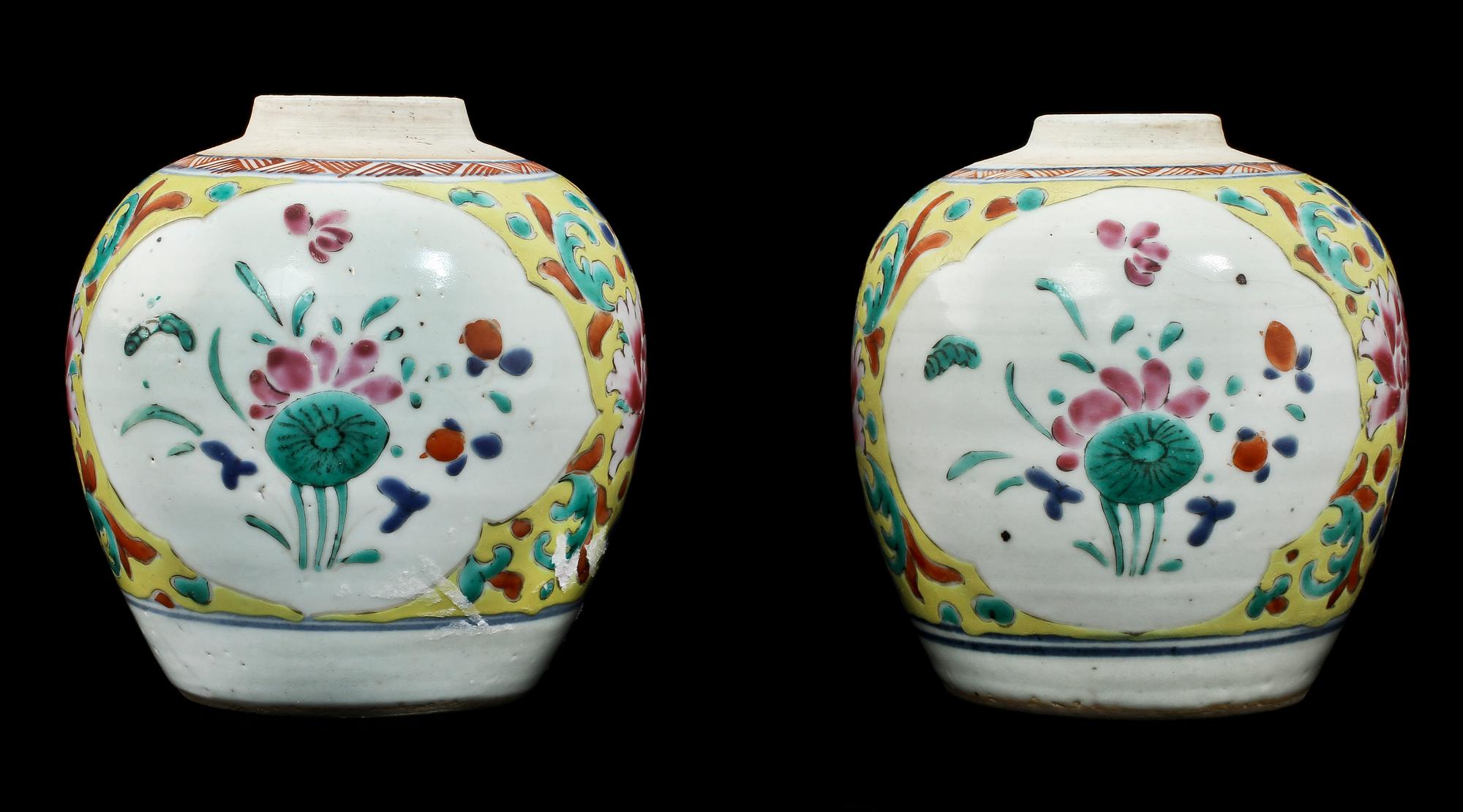 PARTI PORSLIN, 3 delar, Kina, delvis 1700-tal.