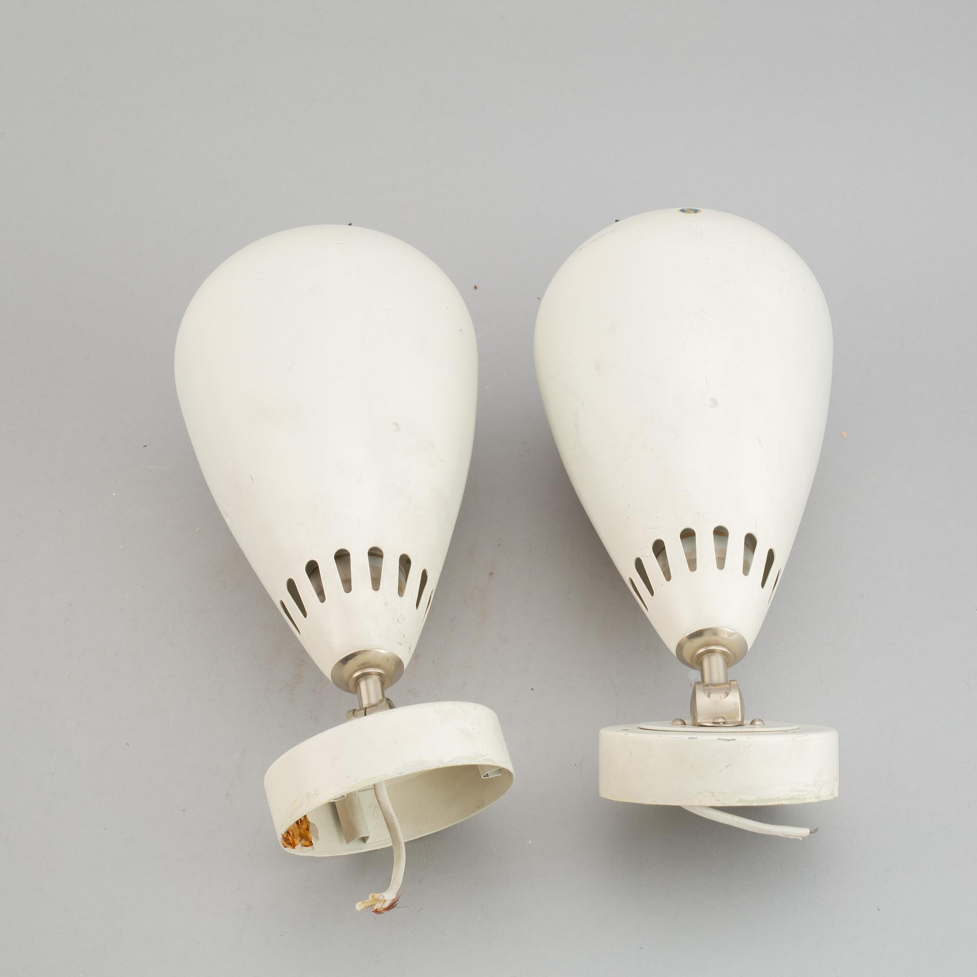 A pair of Asea wall lights, model 2625, second half of the 20th century.