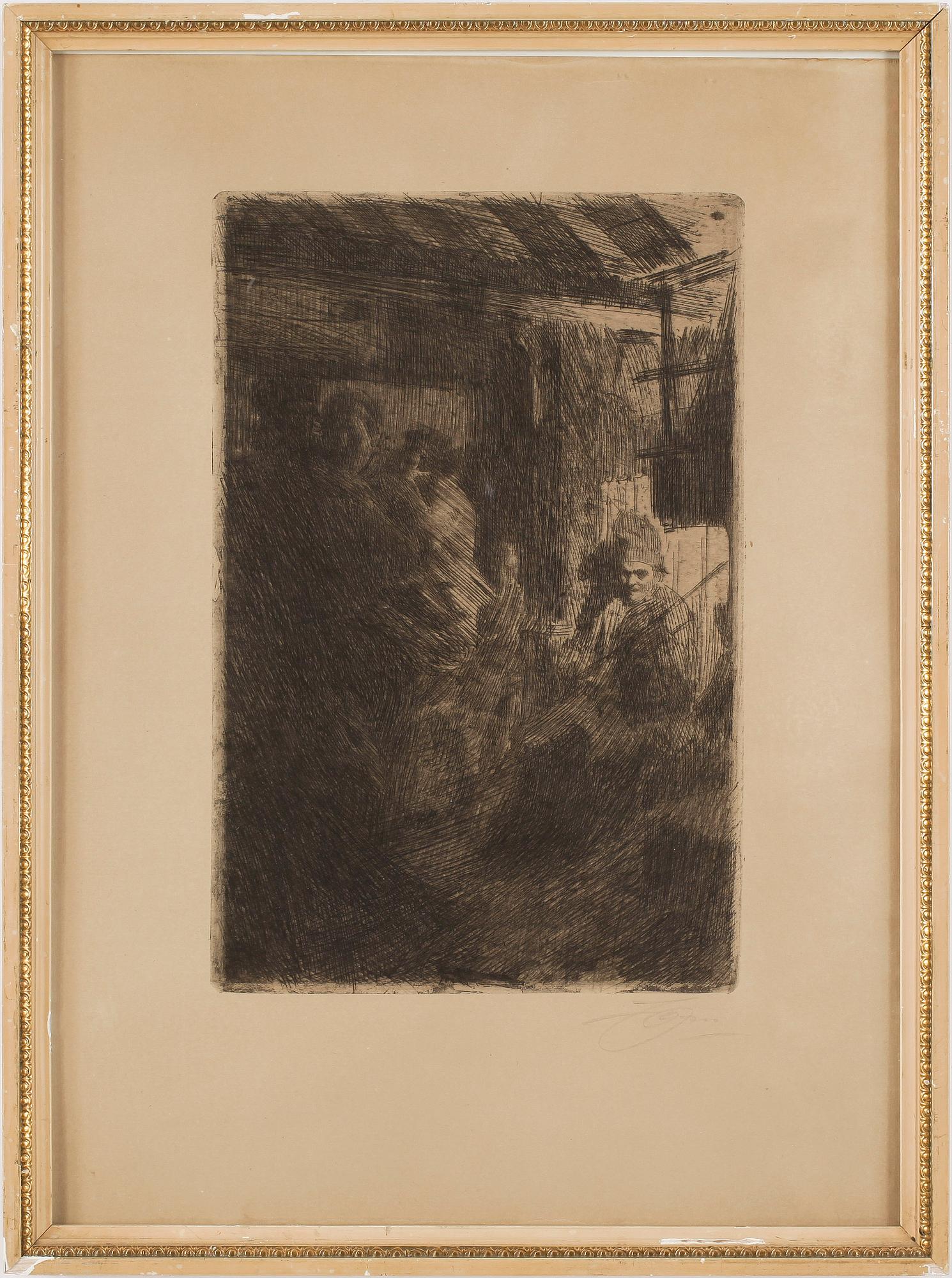 ANDERS ZORN, etsning, II état, 1906, signerad.
