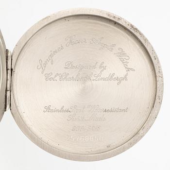 Longines, Hour Angle Watch, designed by Charles Lindbergh, wristwatch, 38 mm.