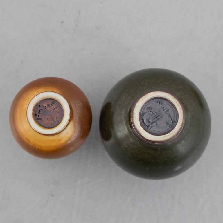 Berndt Friberg, a set of five stoneware miniatures, Gustavsberg Studio.