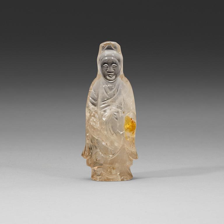 A rock chrystal figure, Qing dynasty (1644-1912).