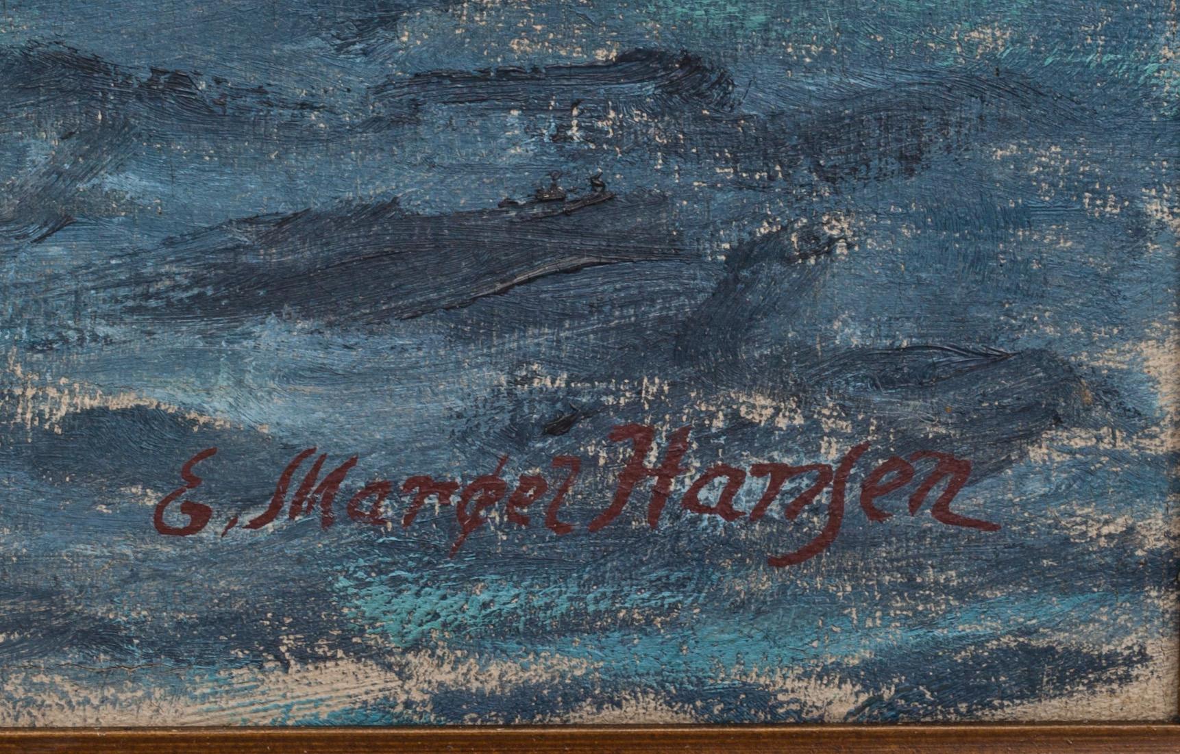 OKÄND KONSTNÄR, olja på duk, Danmark, signerad Hansen.