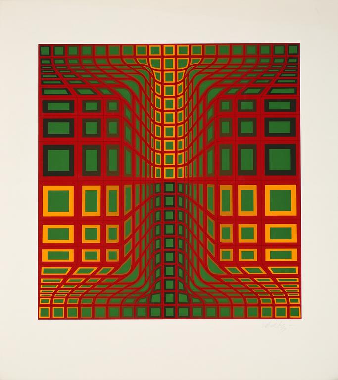 VICTOR VASARELY, färgseriegrafi, signerad och numrerad FV XII/XXV.