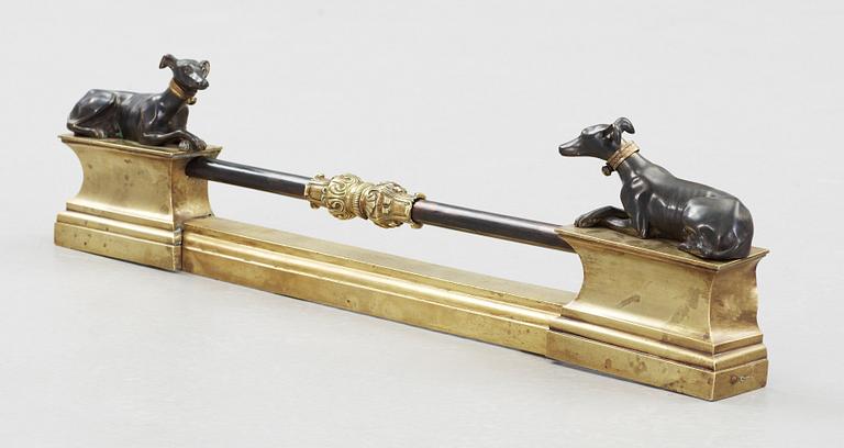 A pair of French 19th century fire dogs.