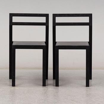 BORIS BERLIN/POUL CHRISTIANSEN, bord med två stolar, "Non", Komplot design, Källemo.