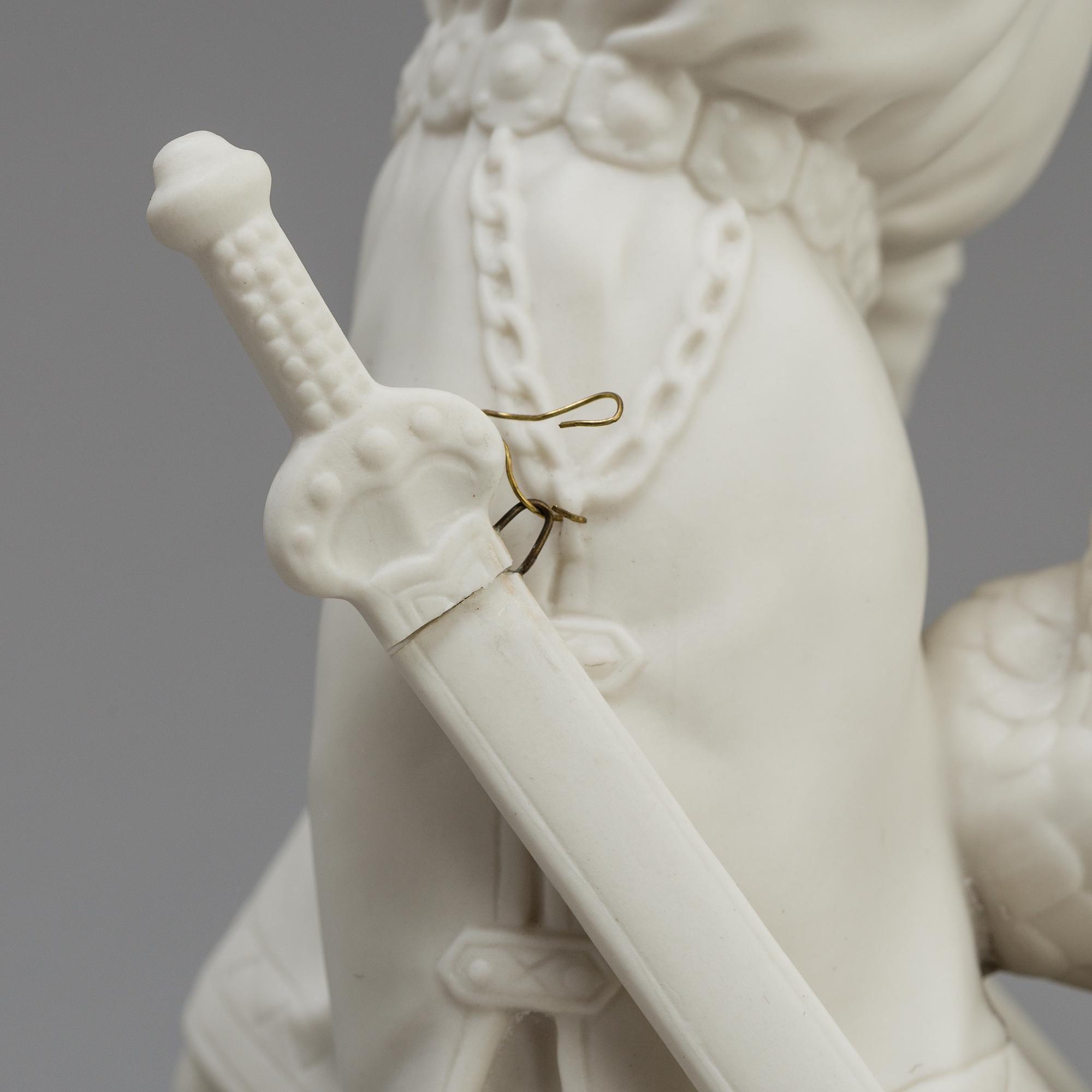 TWO PARIAN FIGURES, Rörstrand and Gustafsberg, ca 1900.