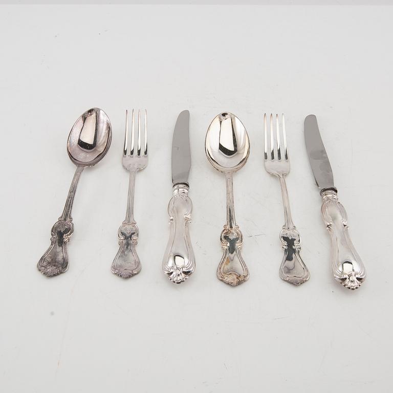 Cutlery 35 pcs "Olga" silver GAB Stockholm 1960s.