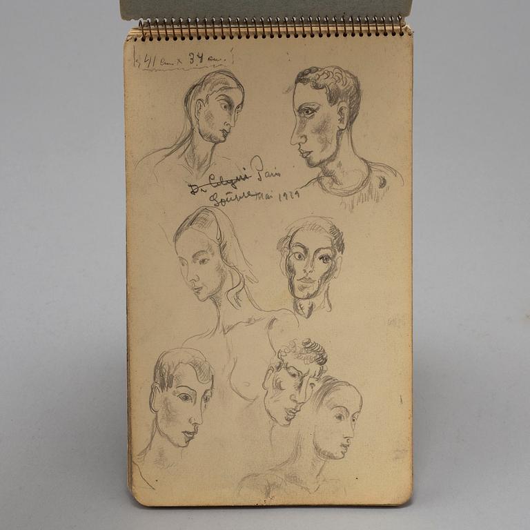 JOHANNES RIAN, sketch book, dated Paris, May 1929.