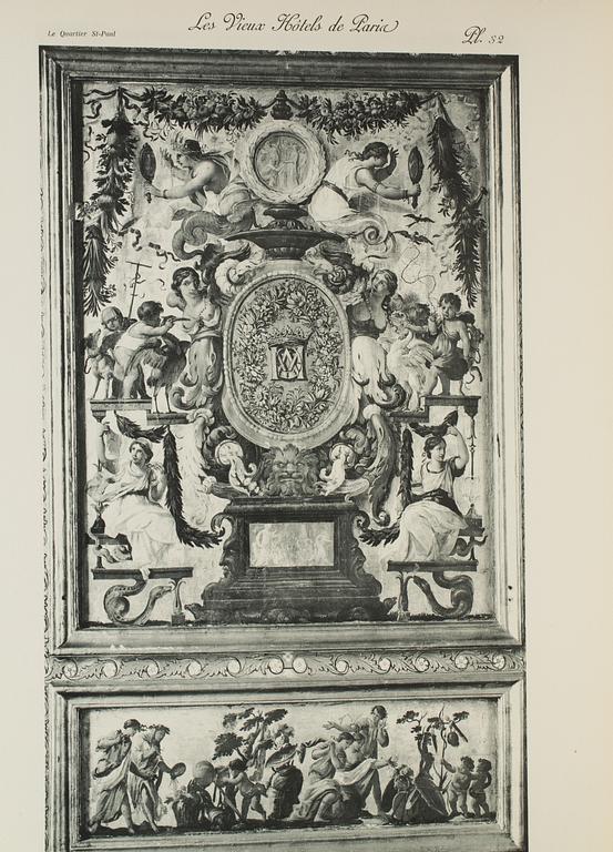 MAPPAR, 10 vol, J.VACQUIER, Les Vieux Hotels de Paris. Decorations Exterieures et Interieures.