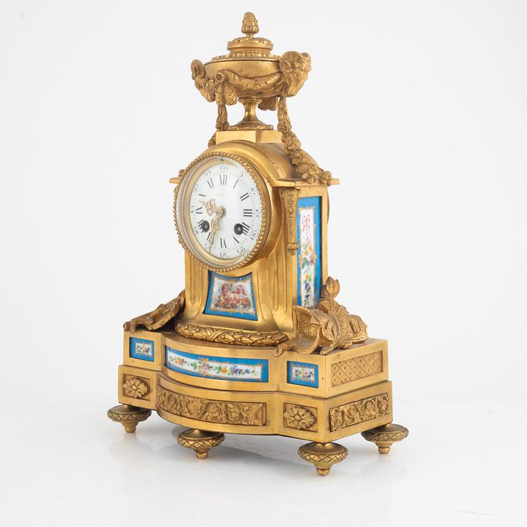 A Louis XVI style mantel clock, Paris, France, late 19th century.