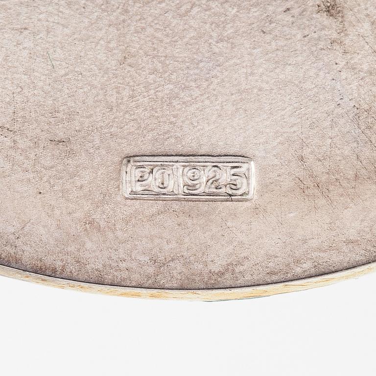 Pekka Piekäinen, Halsband "Marquise", sterlingsilver, emalj. Platinoro, Åbo.