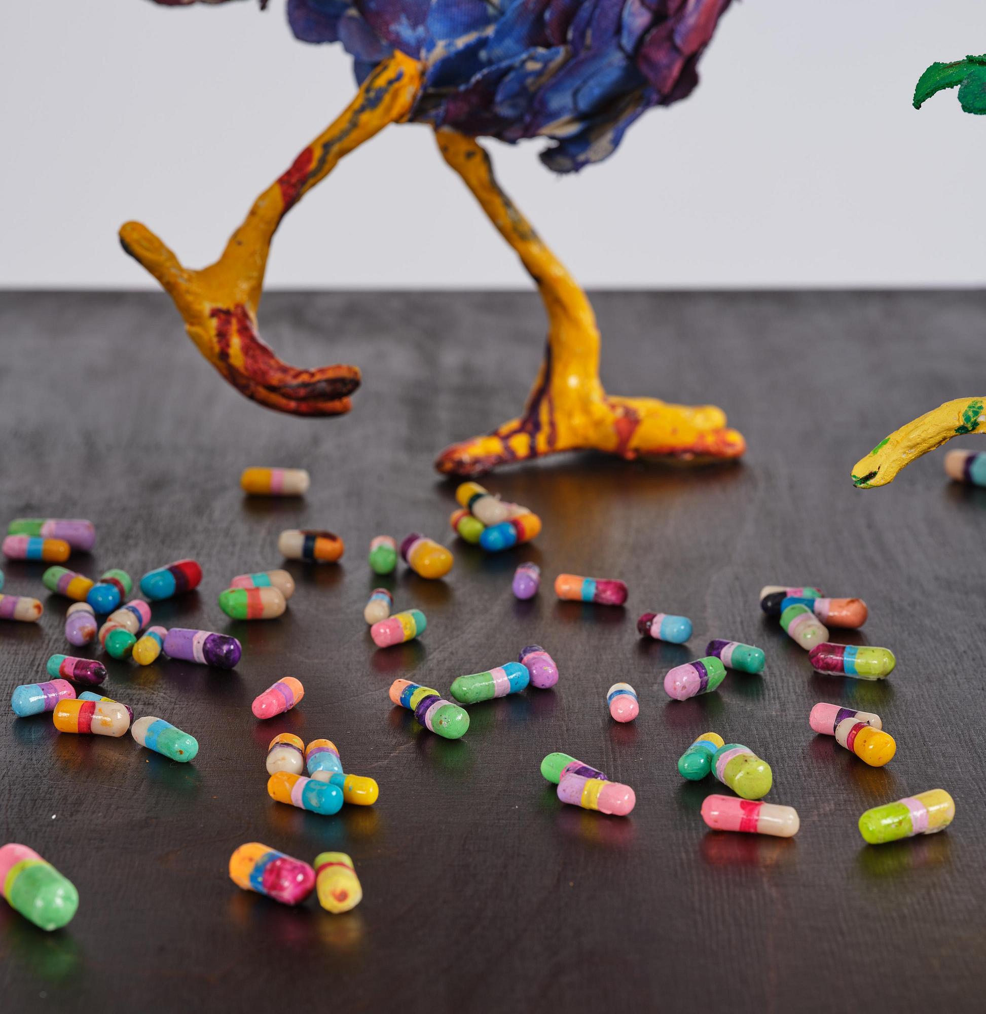 Nathalie Djurberg & Hans Berg, "A Thief Caught in the Act (Flock of Birds)".