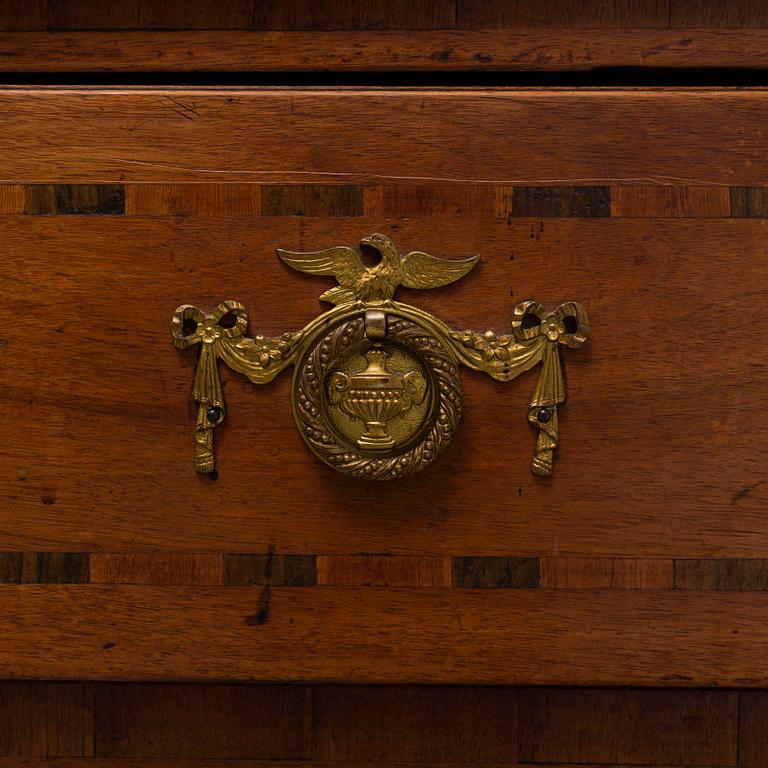 A mid european Louis XVI chest of drawers, ca 1800.