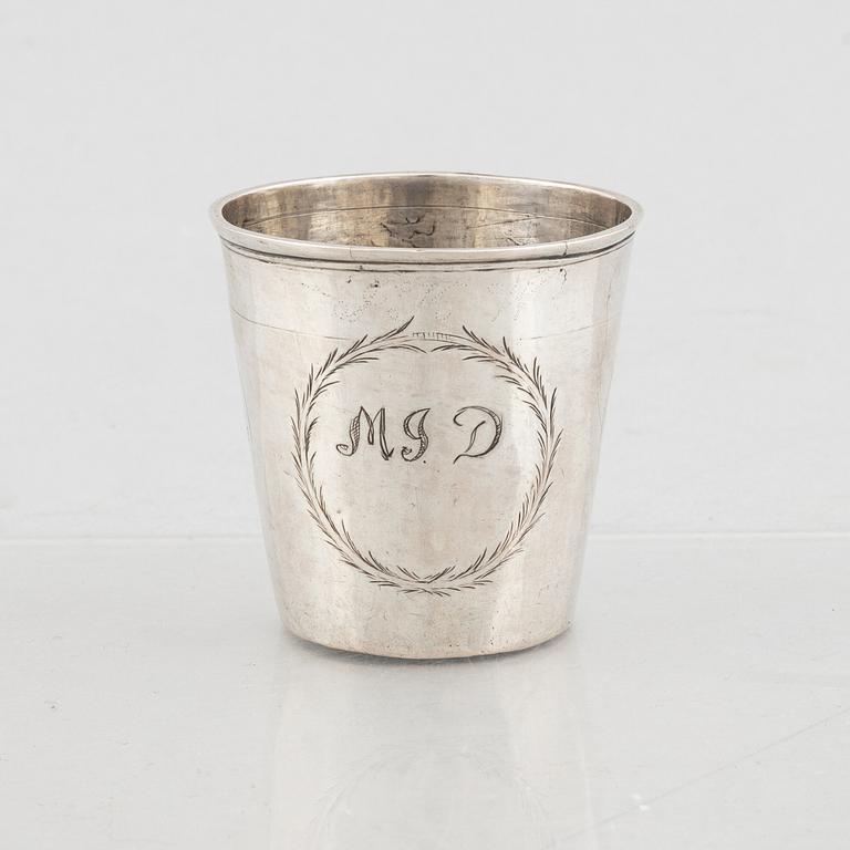 An 18th Century Silver Beaker, likely Norwegian.