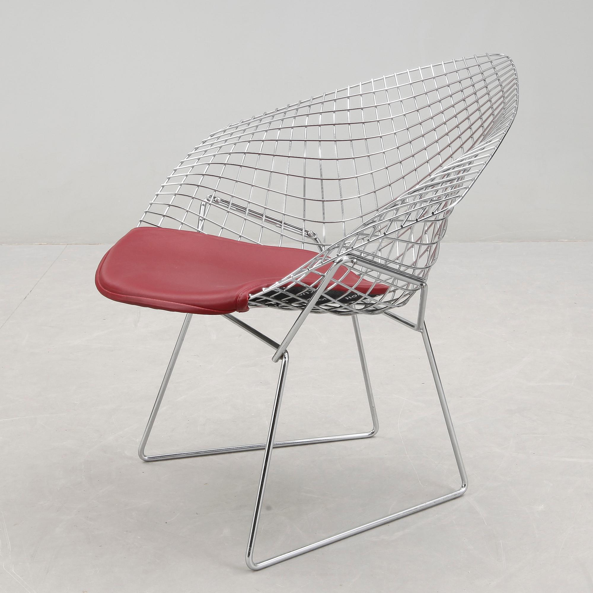 FÅTÖLJ, "Diamond Chair", Harry Bertoia, ny tillverkning av Knoll, modellen formgiven 1952.