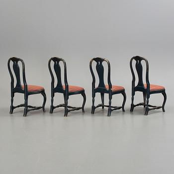 STOLAR, 4 st, rokokostil, andra hälft 1800-tals.