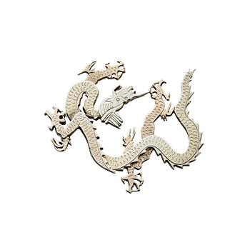 371. A Wiwen Nilsson sterling, gilt brooch of a dragon, Lund 1960.