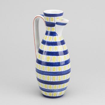 STIG LINDBERG, a faience Gustavsberg jug.