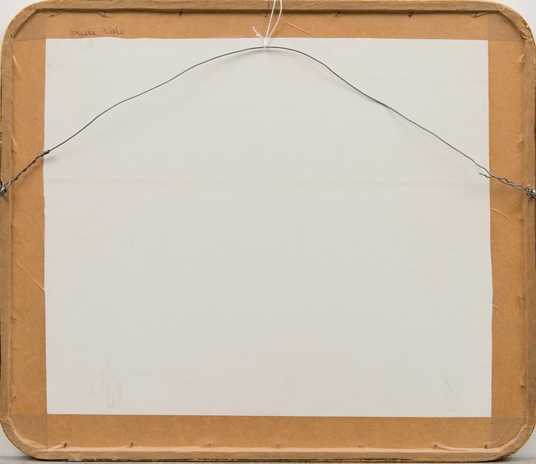 ALEKSANTERI AHOLA-VALO, linoleum cut in colours, signed and dated -40.