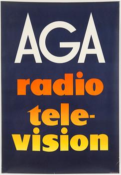 AFFISCH, AGA Radio Television, 1955.