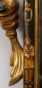 A pair of mirror sconces, Baroque style, 20th century.