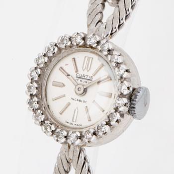 LADIES' WRIST WATCH, 18K white gold and diamonds 8/8.