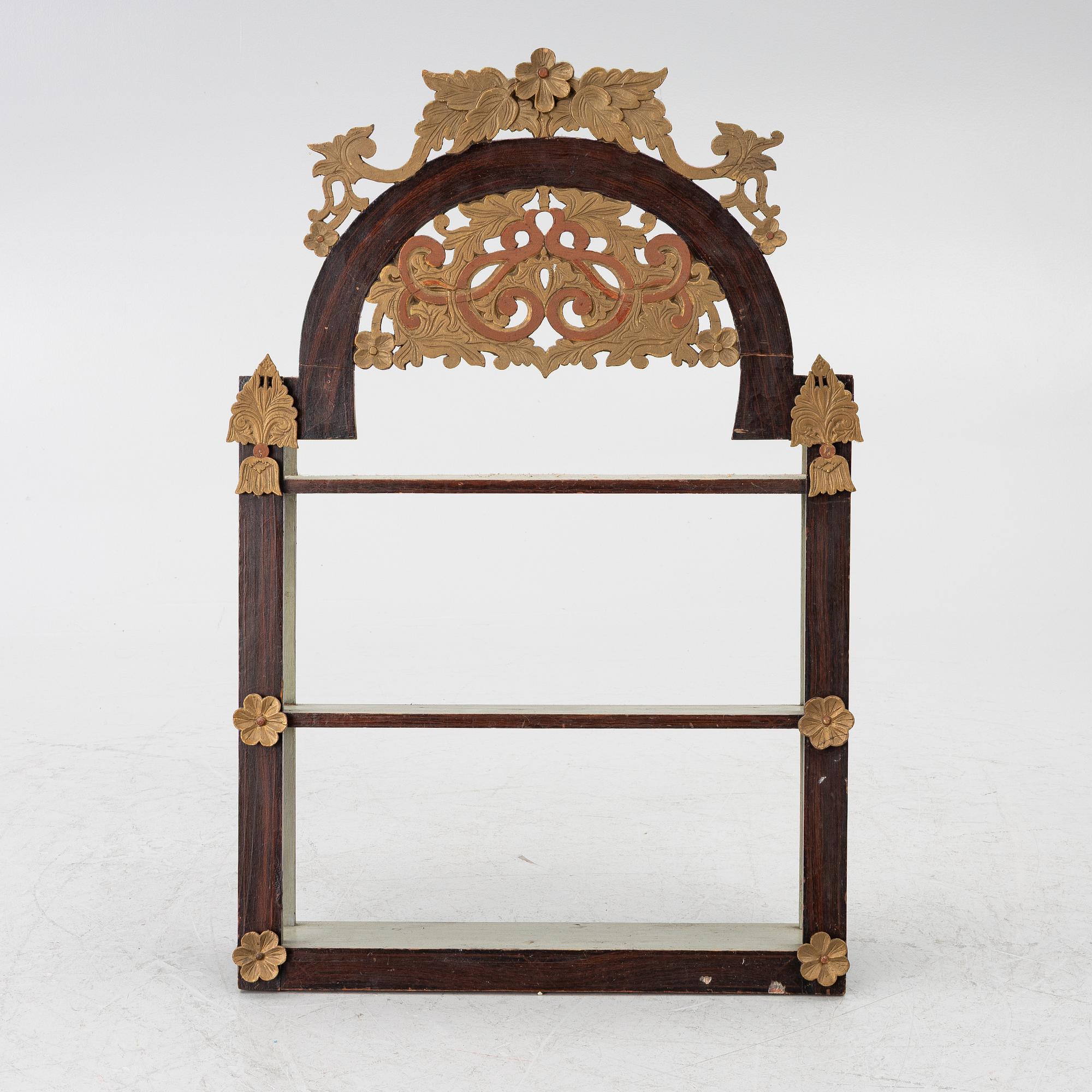 Wall shelf, folk art, Norway, 19th century.
